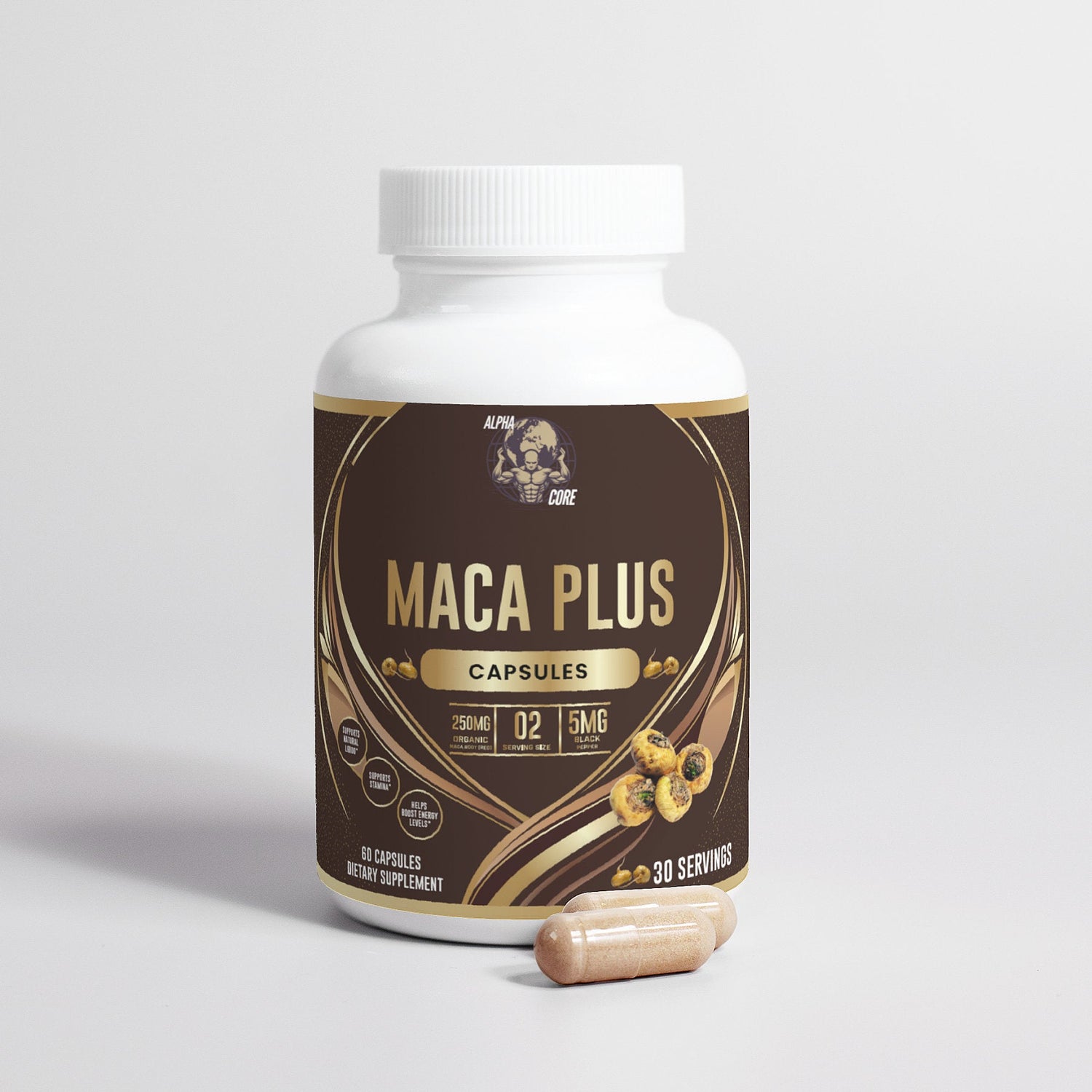 Organic Maca Root Capsules – Natural Libido Booster for Men & Women